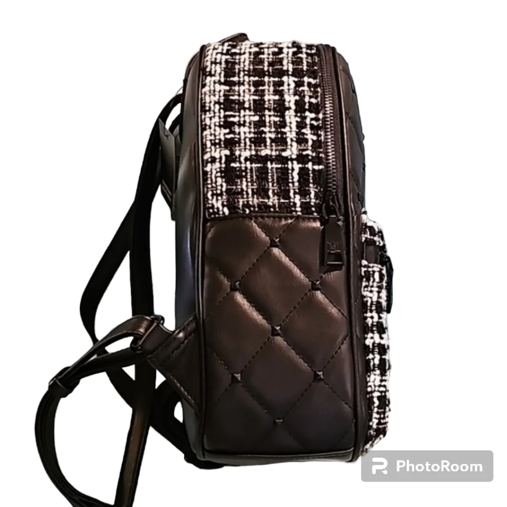 Badgley Mishka Big Diamond Quilted Backpack W/studs - Picture 8 of 8